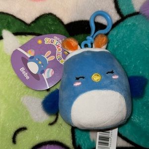 Bebe the chick squishmallow clip NWT